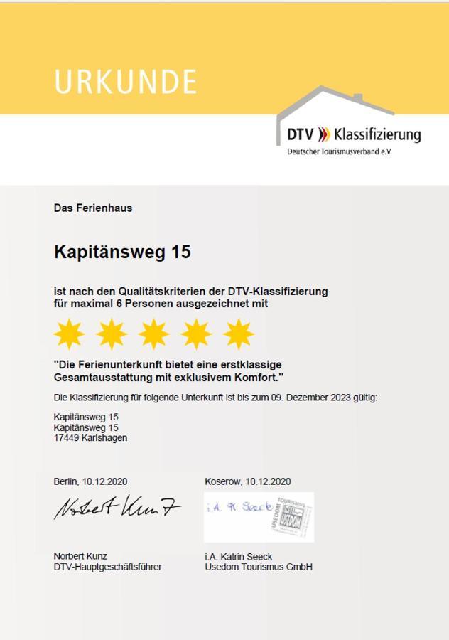 Kapitaensweg 15 Villa Karlshagen Exteriör bild